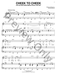 Cheek to Cheek piano sheet music cover